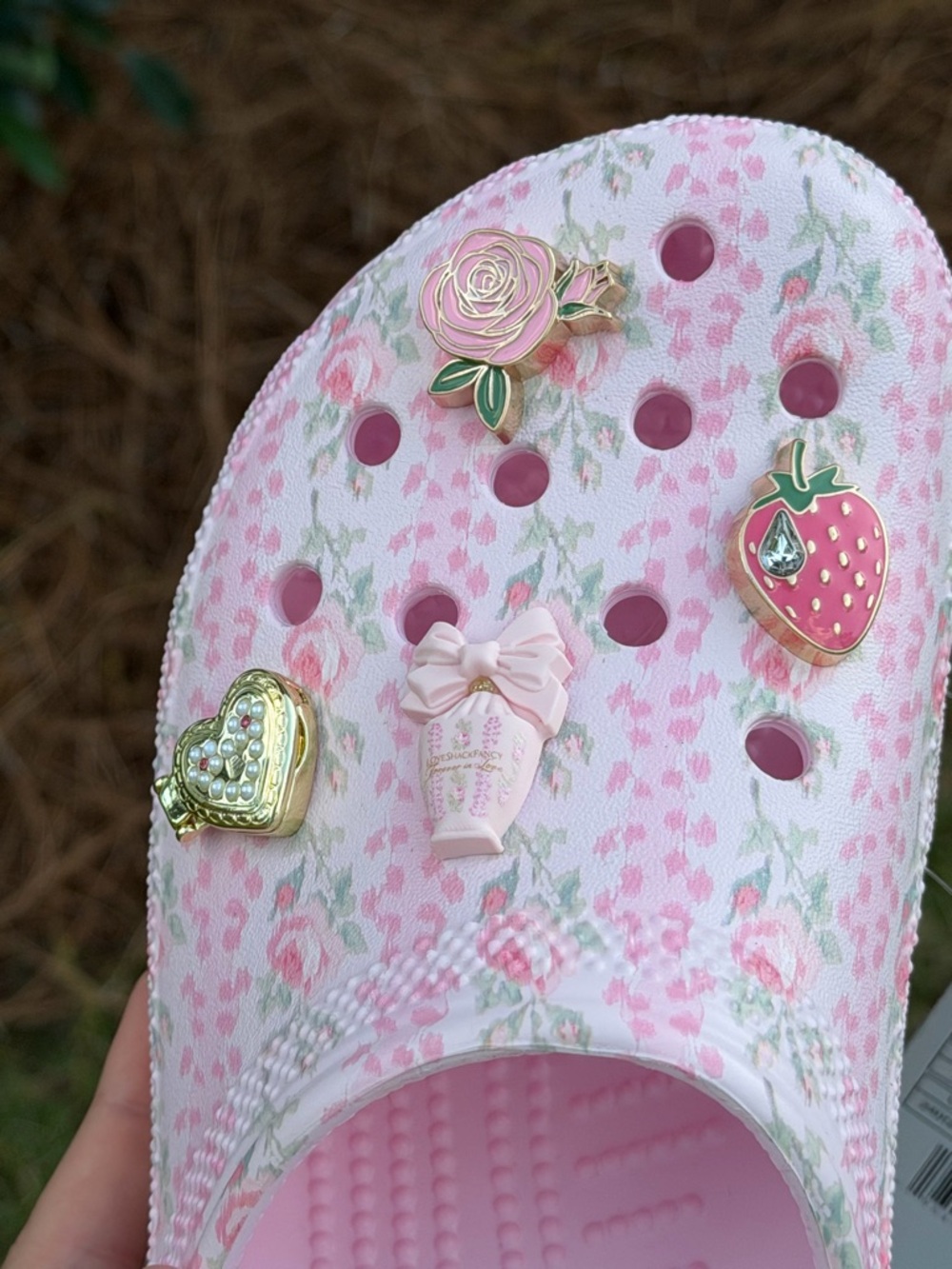 NWT LoveShackFancy x Crocs Classic Clog - Pink Milk SZ8 - Picture 6 of 7